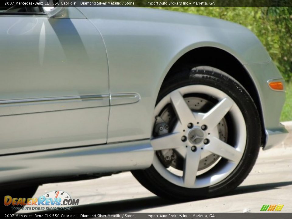 2007 Mercedes-Benz CLK 550 Cabriolet Diamond Silver Metallic / Stone Photo #9