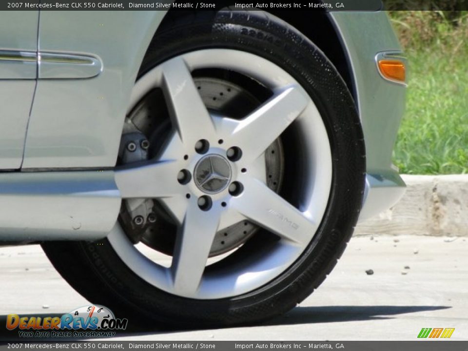 2007 Mercedes-Benz CLK 550 Cabriolet Diamond Silver Metallic / Stone Photo #10