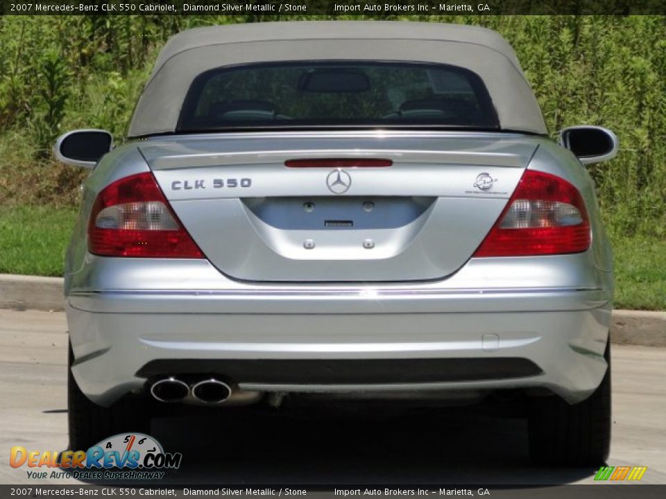 2007 Mercedes-Benz CLK 550 Cabriolet Diamond Silver Metallic / Stone Photo #11
