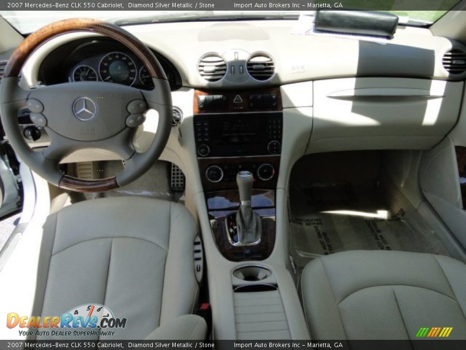 2007 Mercedes-Benz CLK 550 Cabriolet Diamond Silver Metallic / Stone Photo #12