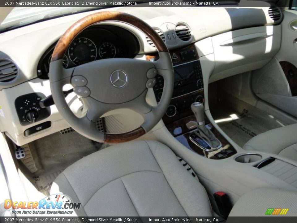 2007 Mercedes-Benz CLK 550 Cabriolet Diamond Silver Metallic / Stone Photo #13