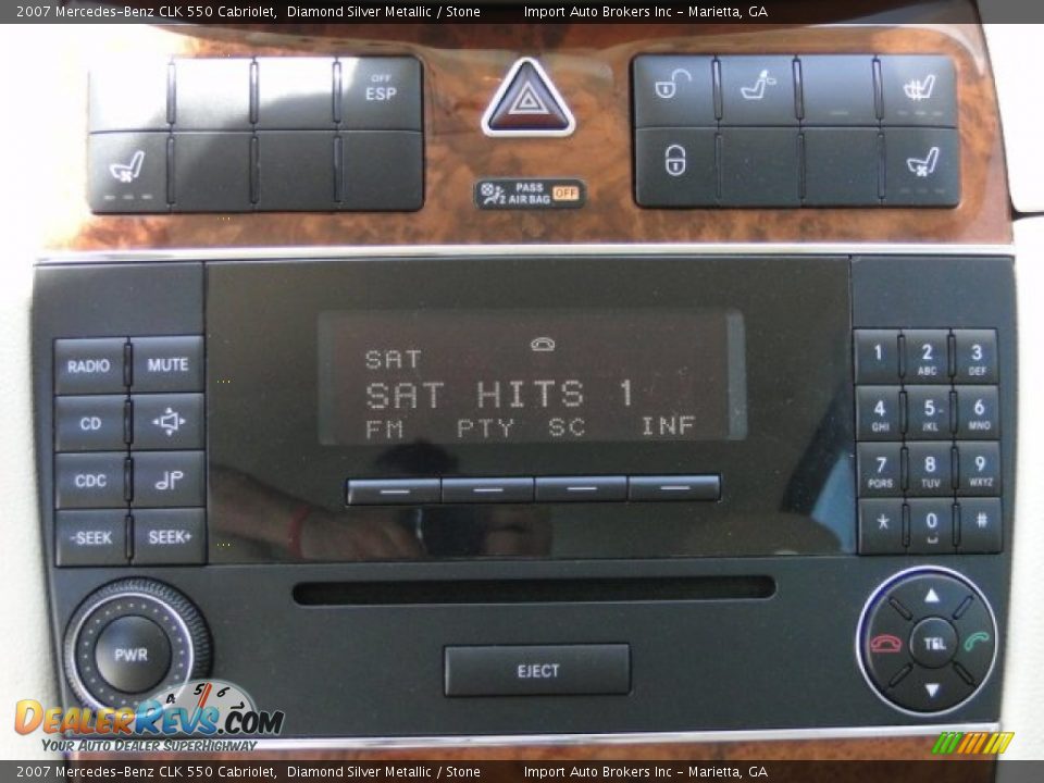 2007 Mercedes-Benz CLK 550 Cabriolet Diamond Silver Metallic / Stone Photo #15