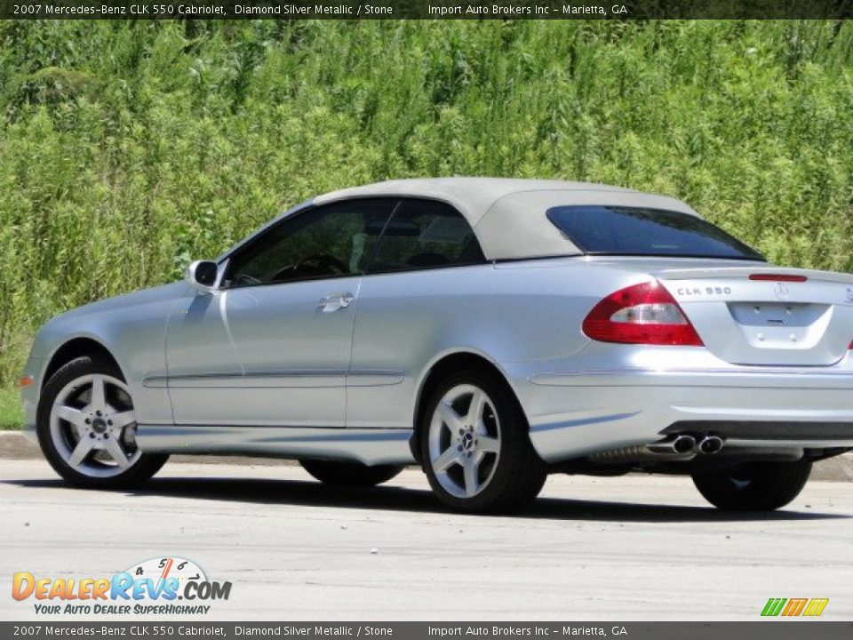 2007 Mercedes-Benz CLK 550 Cabriolet Diamond Silver Metallic / Stone Photo #18