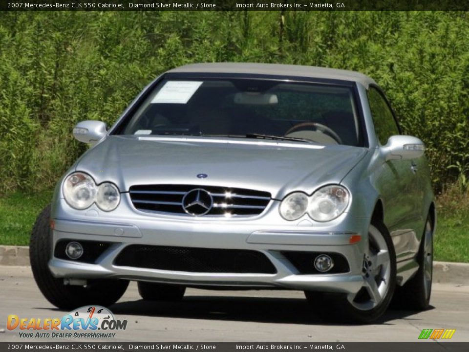 2007 Mercedes-Benz CLK 550 Cabriolet Diamond Silver Metallic / Stone Photo #20