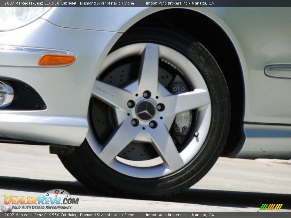 2007 Mercedes-Benz CLK 550 Cabriolet Diamond Silver Metallic / Stone Photo #22