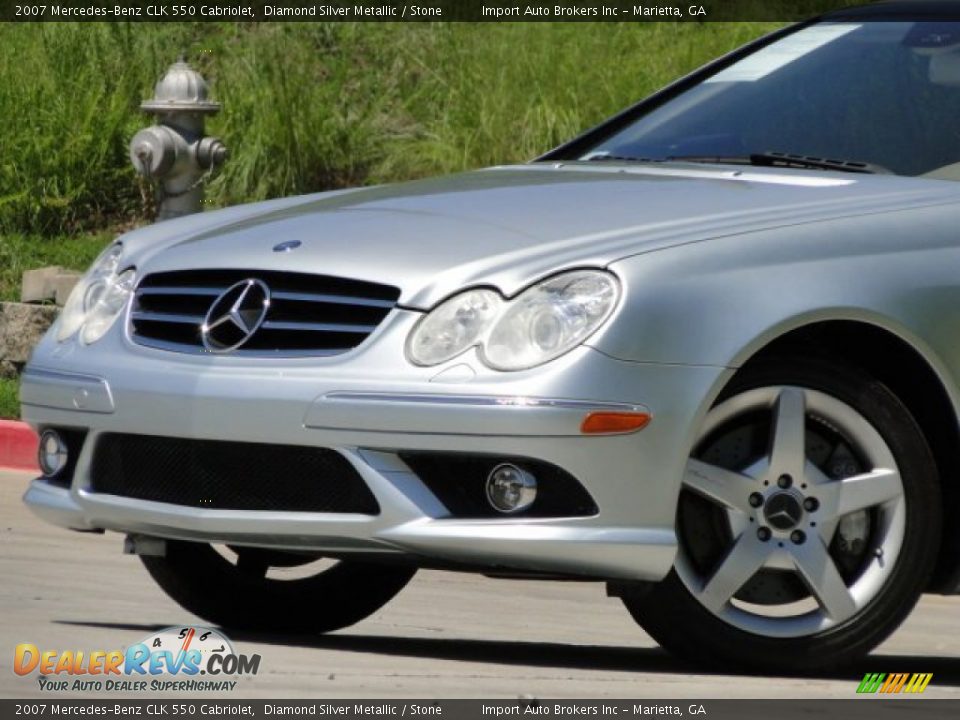 2007 Mercedes-Benz CLK 550 Cabriolet Diamond Silver Metallic / Stone Photo #23