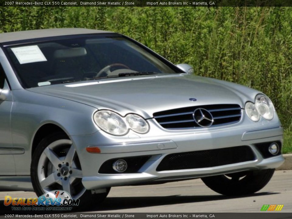 2007 Mercedes-Benz CLK 550 Cabriolet Diamond Silver Metallic / Stone Photo #24