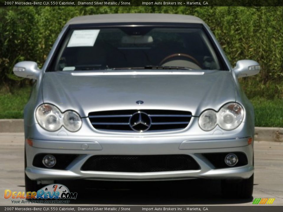 2007 Mercedes-Benz CLK 550 Cabriolet Diamond Silver Metallic / Stone Photo #26