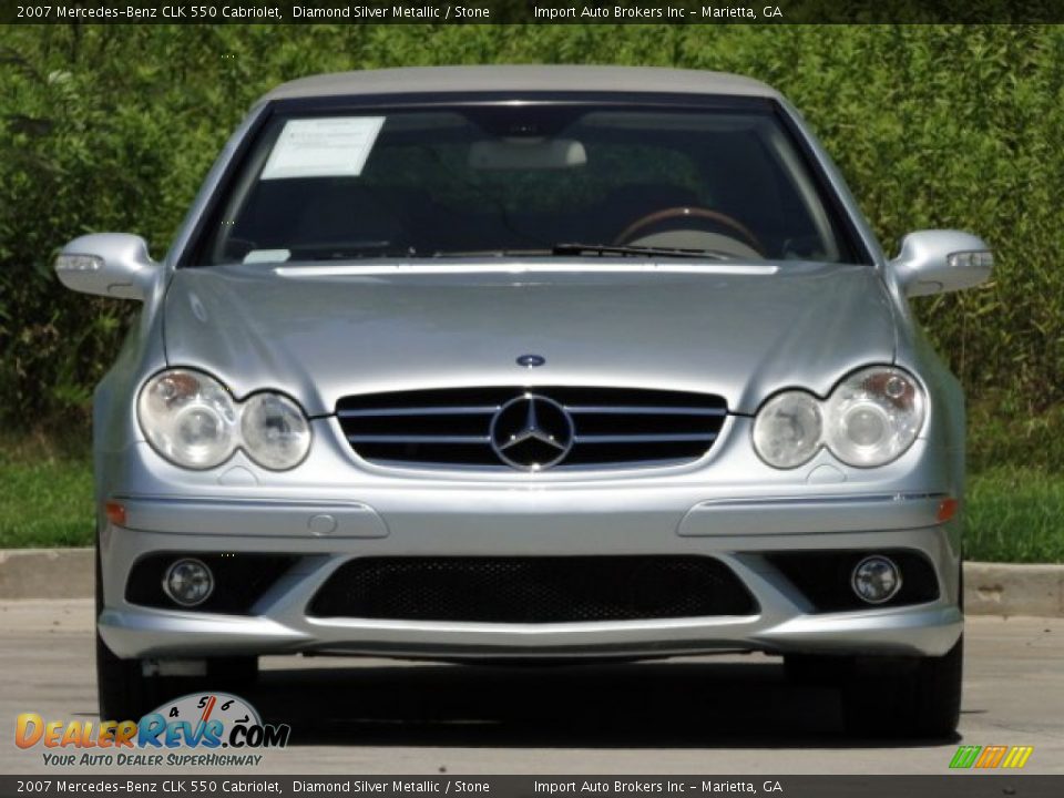 2007 Mercedes-Benz CLK 550 Cabriolet Diamond Silver Metallic / Stone Photo #27