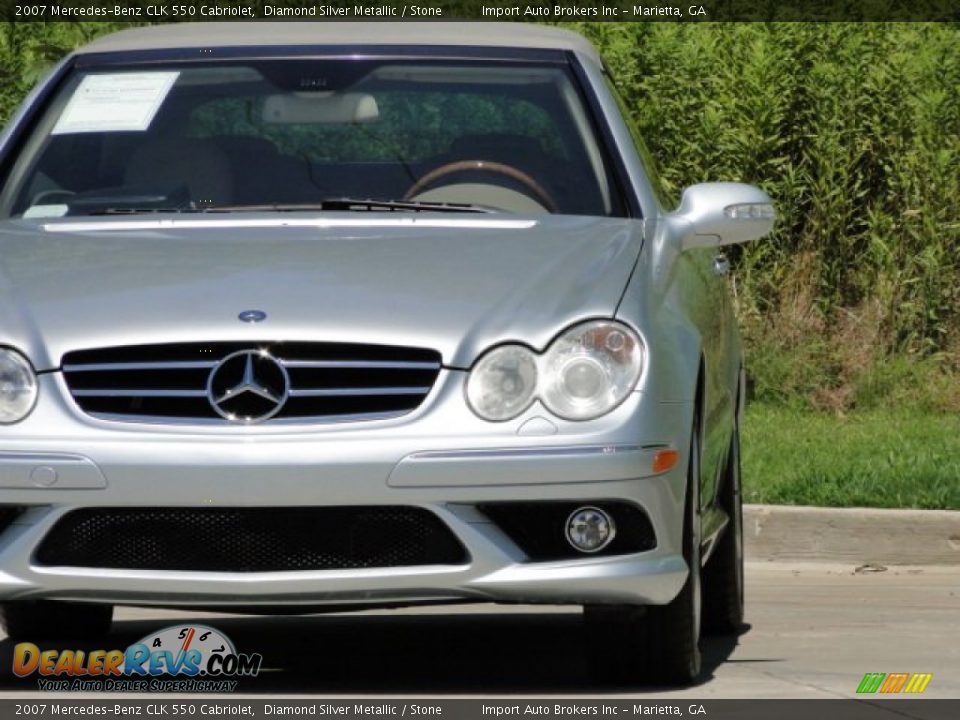 2007 Mercedes-Benz CLK 550 Cabriolet Diamond Silver Metallic / Stone Photo #29