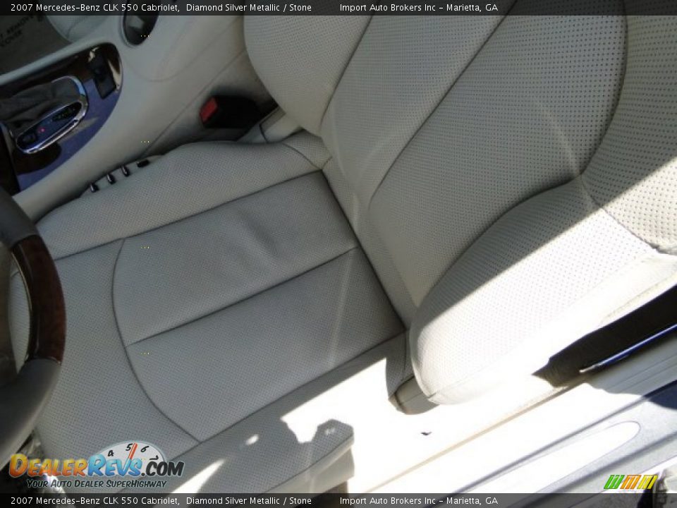 2007 Mercedes-Benz CLK 550 Cabriolet Diamond Silver Metallic / Stone Photo #31