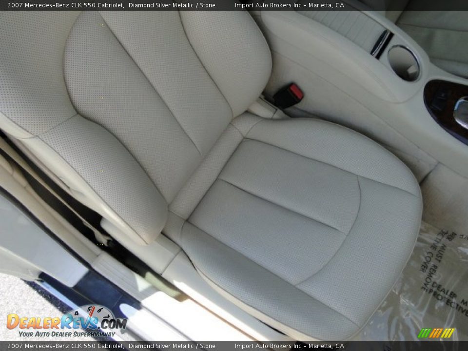 2007 Mercedes-Benz CLK 550 Cabriolet Diamond Silver Metallic / Stone Photo #32