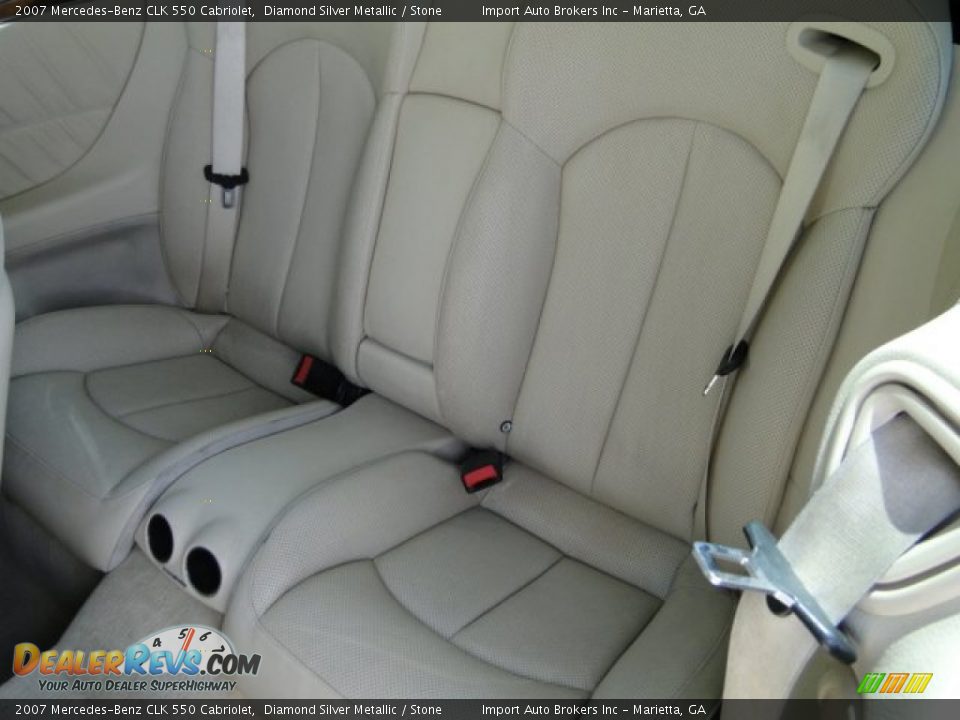 2007 Mercedes-Benz CLK 550 Cabriolet Diamond Silver Metallic / Stone Photo #33