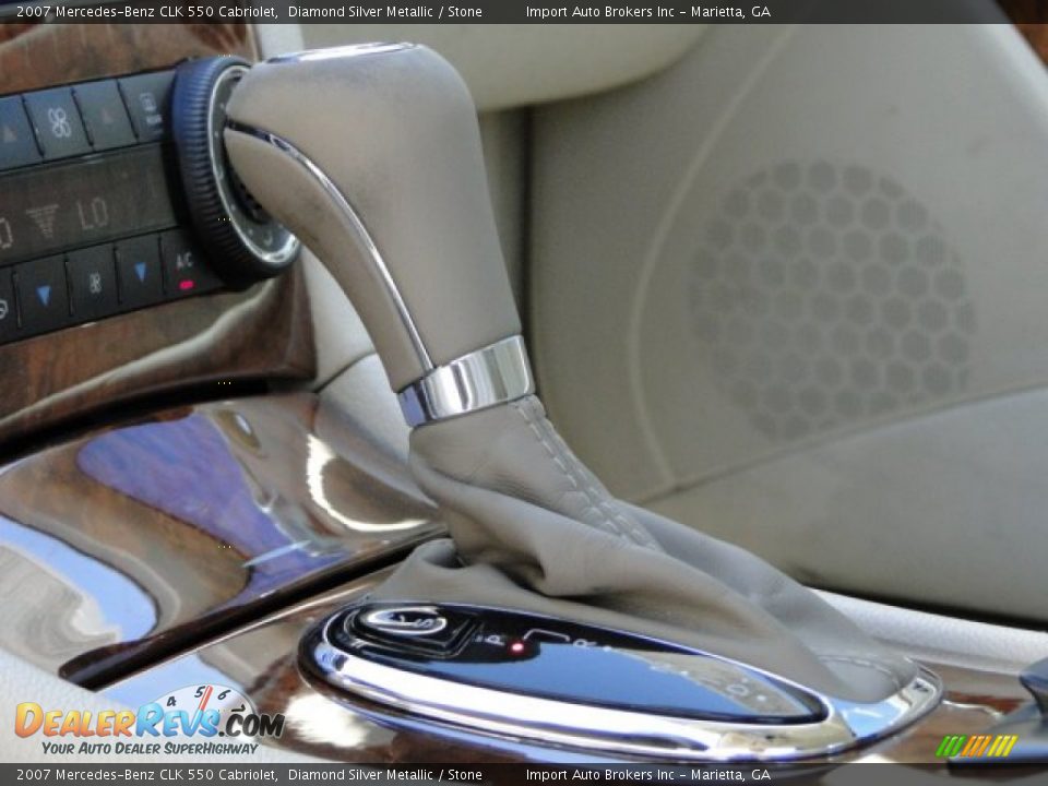 2007 Mercedes-Benz CLK 550 Cabriolet Diamond Silver Metallic / Stone Photo #34