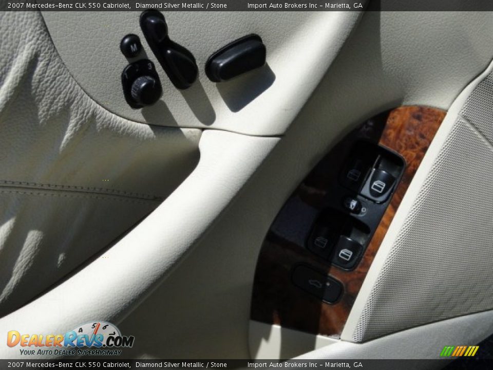 2007 Mercedes-Benz CLK 550 Cabriolet Diamond Silver Metallic / Stone Photo #35