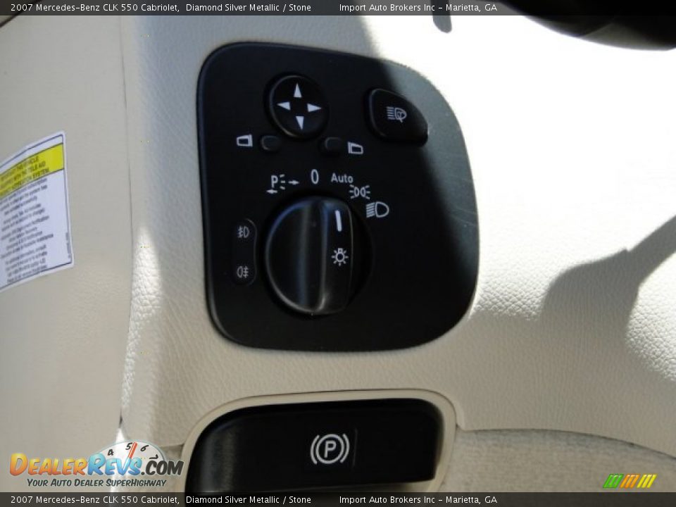 2007 Mercedes-Benz CLK 550 Cabriolet Diamond Silver Metallic / Stone Photo #36
