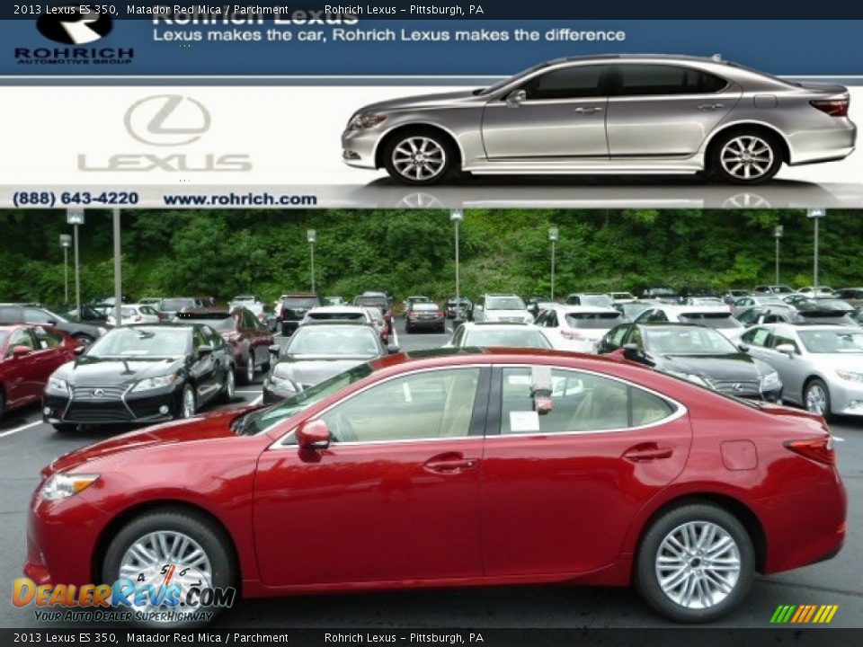 2013 Lexus ES 350 Matador Red Mica / Parchment Photo #1