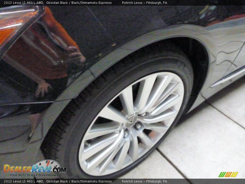 2013 Lexus LS 460 L AWD Obsidian Black / Black/Shimamoku Espresso Photo #9