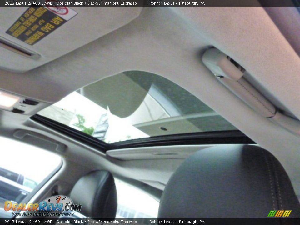 2013 Lexus LS 460 L AWD Obsidian Black / Black/Shimamoku Espresso Photo #15