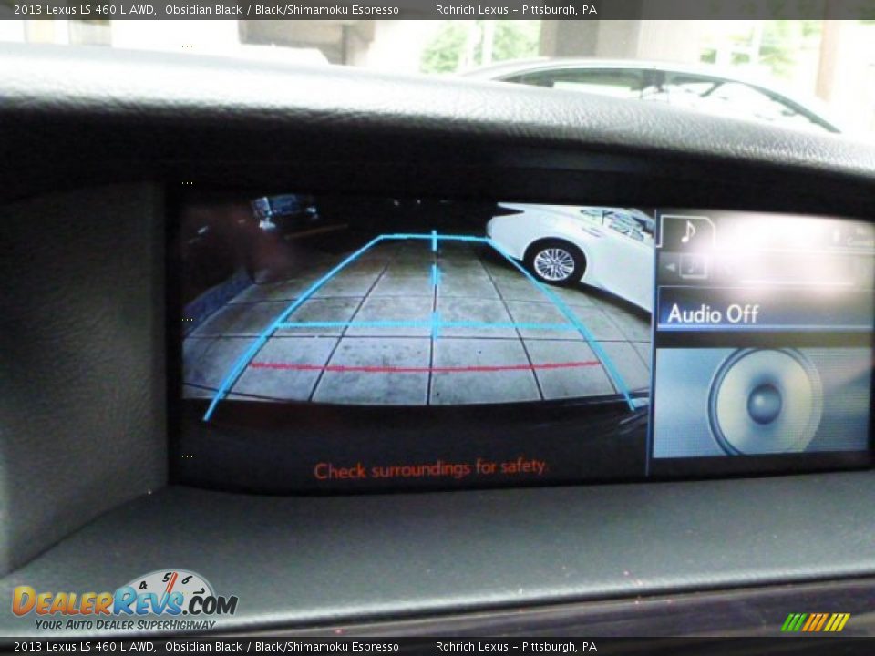 2013 Lexus LS 460 L AWD Obsidian Black / Black/Shimamoku Espresso Photo #18