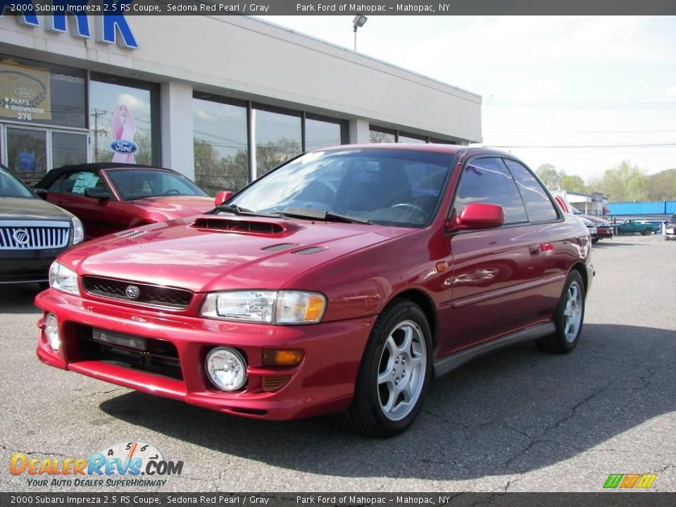 2000 Subaru Impreza 2.5 RS Coupe Sedona Red Pearl / Gray Photo #1