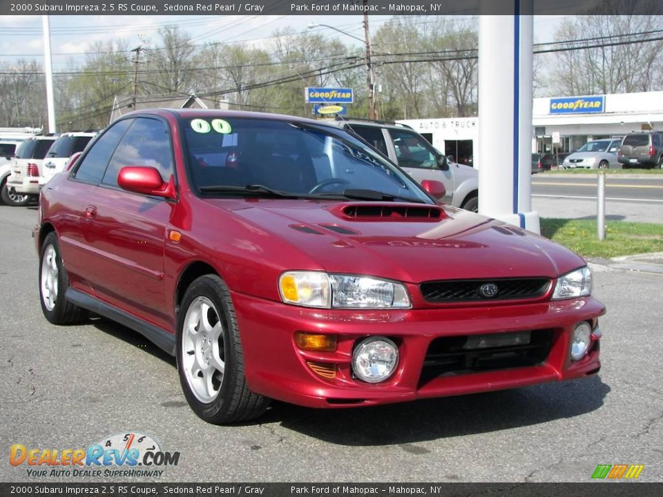 2000 Subaru Impreza 2.5 RS Coupe Sedona Red Pearl / Gray Photo #2