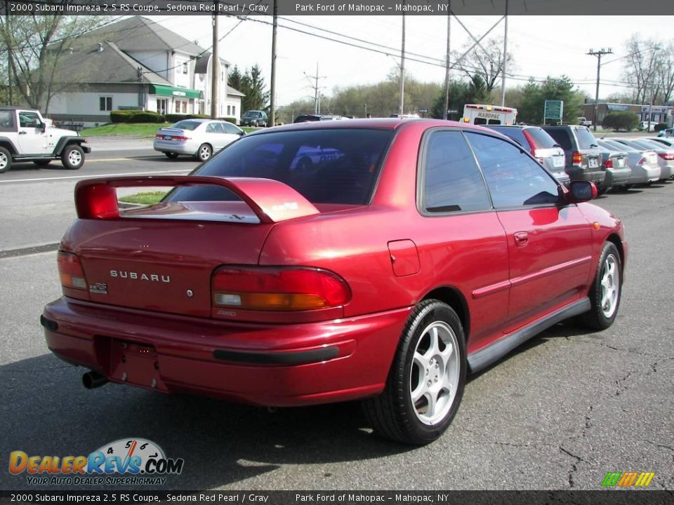 2000 Subaru Impreza 2.5 RS Coupe Sedona Red Pearl / Gray Photo #3