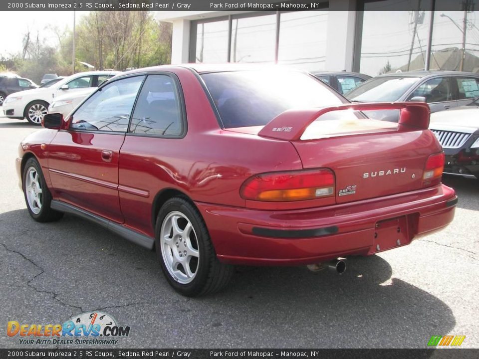 2000 Subaru Impreza 2.5 RS Coupe Sedona Red Pearl / Gray Photo #4