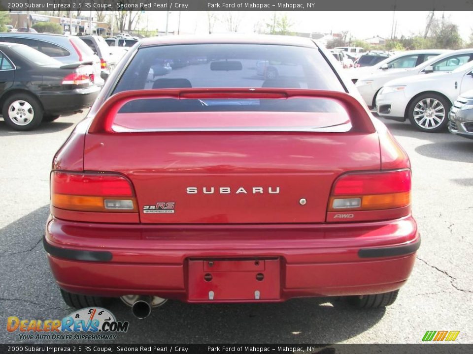 2000 Subaru Impreza 2.5 RS Coupe Sedona Red Pearl / Gray Photo #7