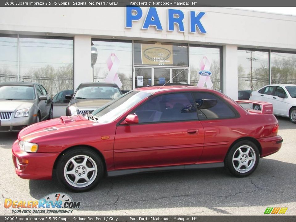 2000 Subaru Impreza 2.5 RS Coupe Sedona Red Pearl / Gray Photo #21