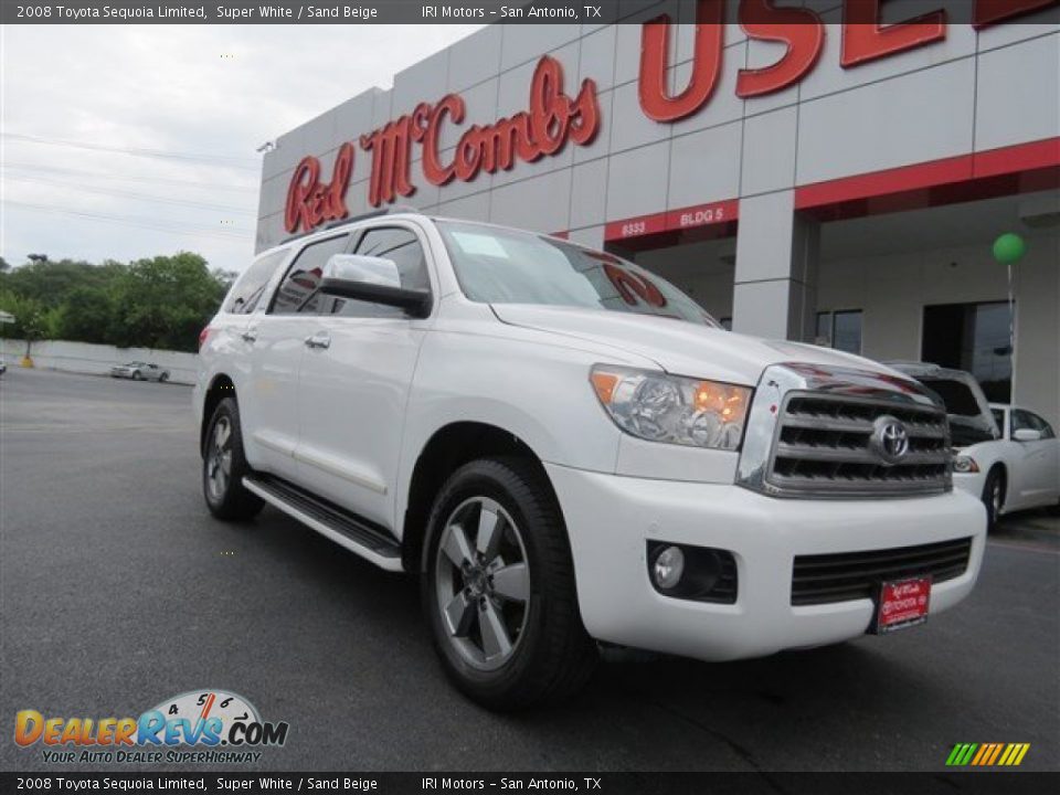 2008 Toyota Sequoia Limited Super White / Sand Beige Photo #1