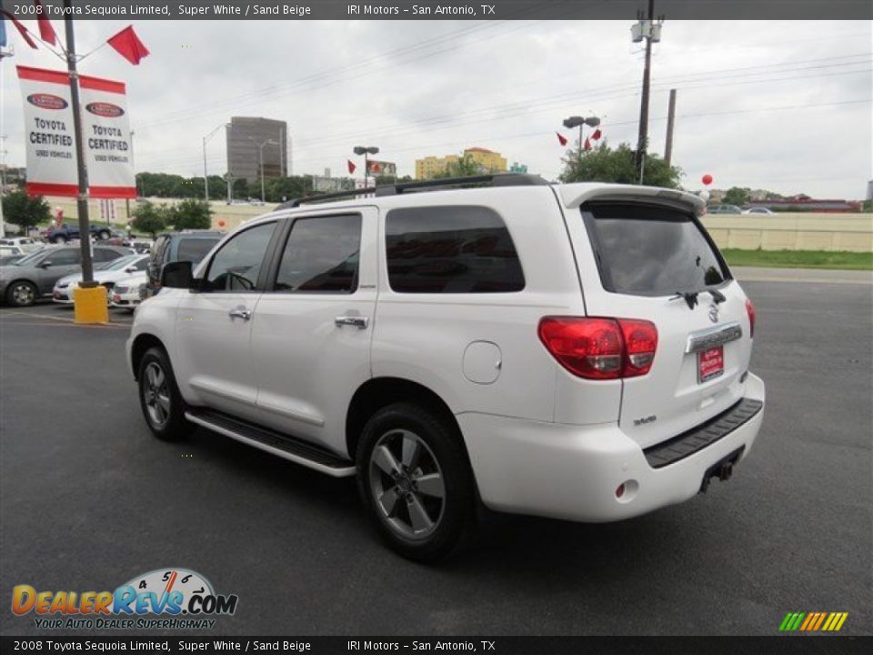 2008 Toyota Sequoia Limited Super White / Sand Beige Photo #5
