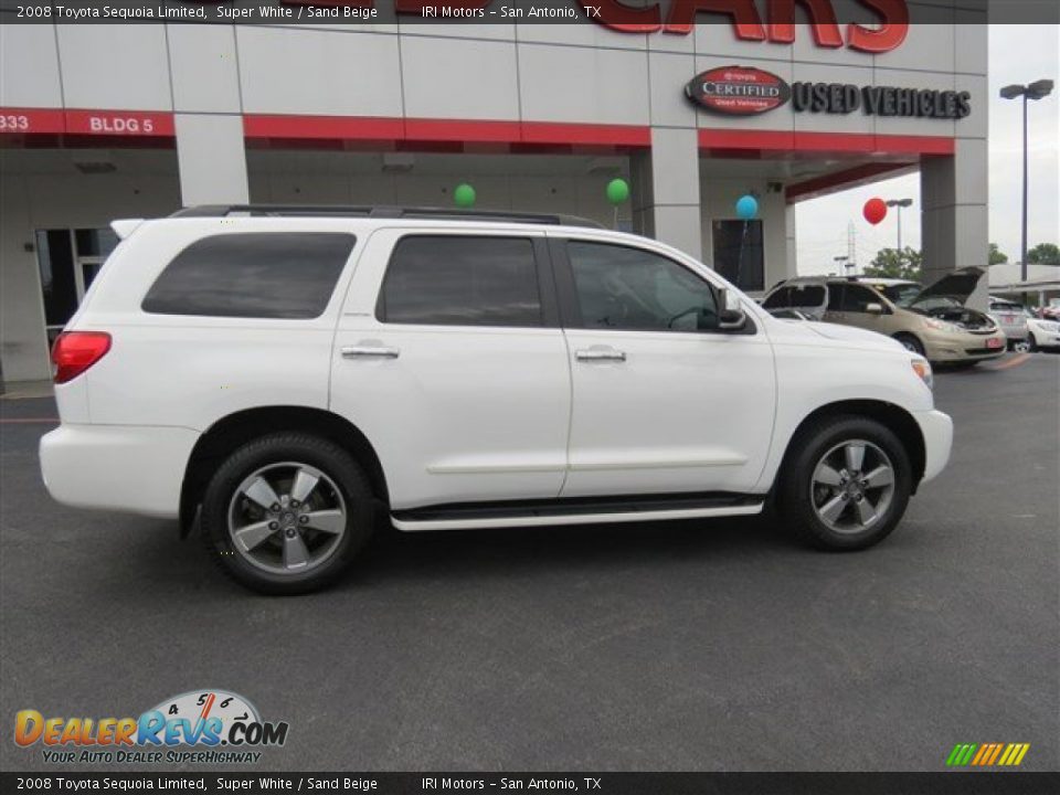 2008 Toyota Sequoia Limited Super White / Sand Beige Photo #8