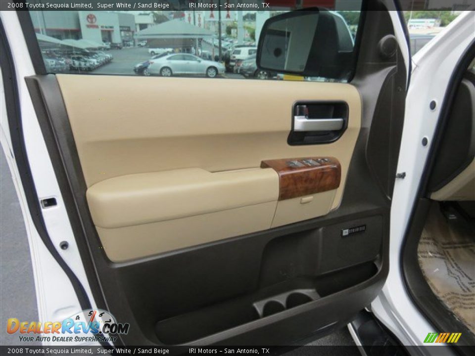 2008 Toyota Sequoia Limited Super White / Sand Beige Photo #10