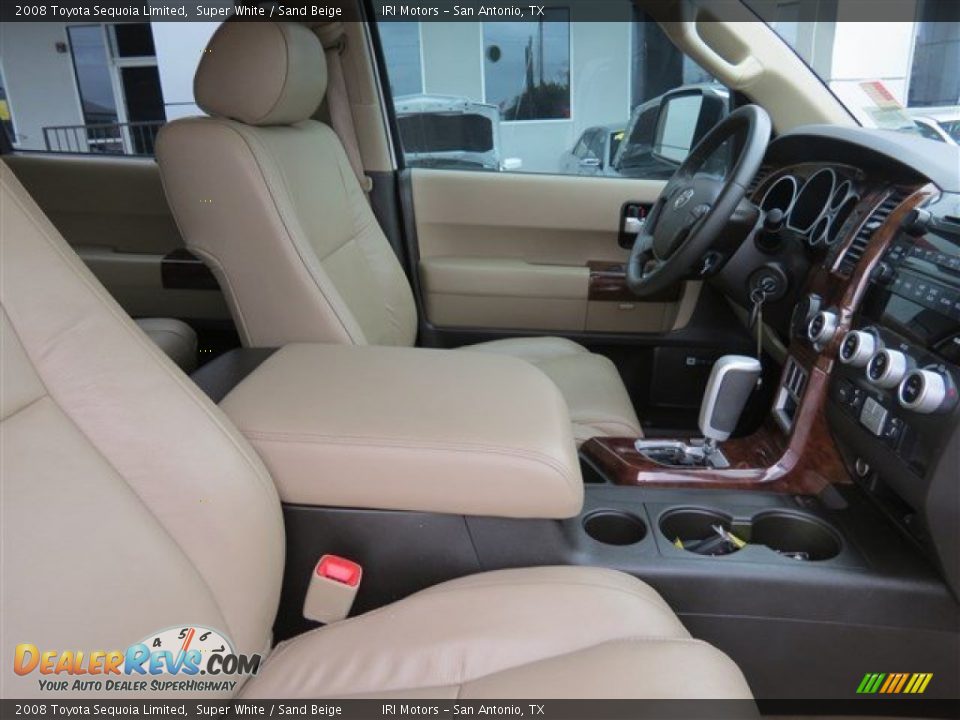 2008 Toyota Sequoia Limited Super White / Sand Beige Photo #13
