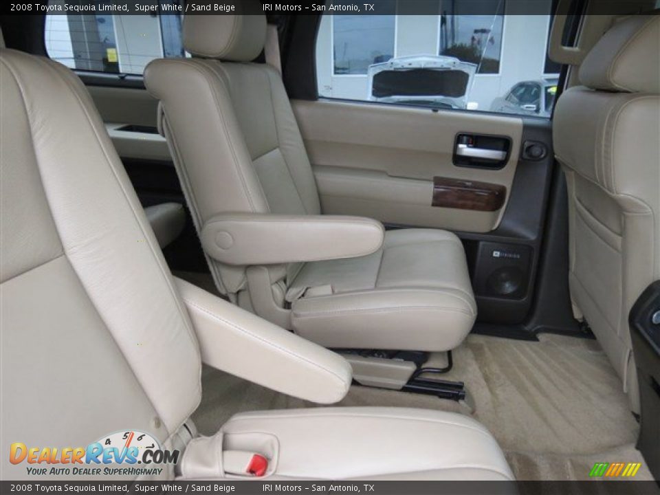 2008 Toyota Sequoia Limited Super White / Sand Beige Photo #14