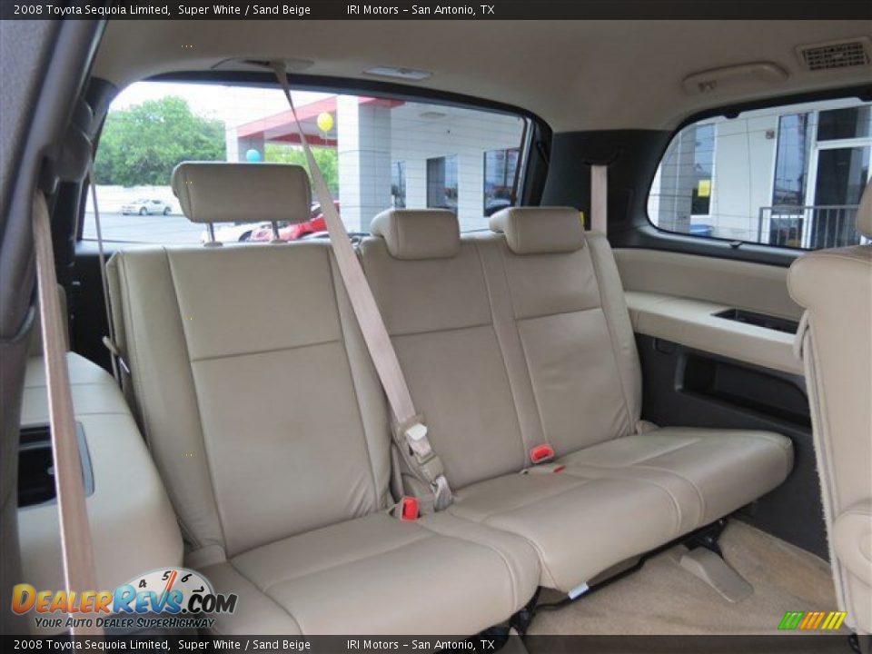 2008 Toyota Sequoia Limited Super White / Sand Beige Photo #15