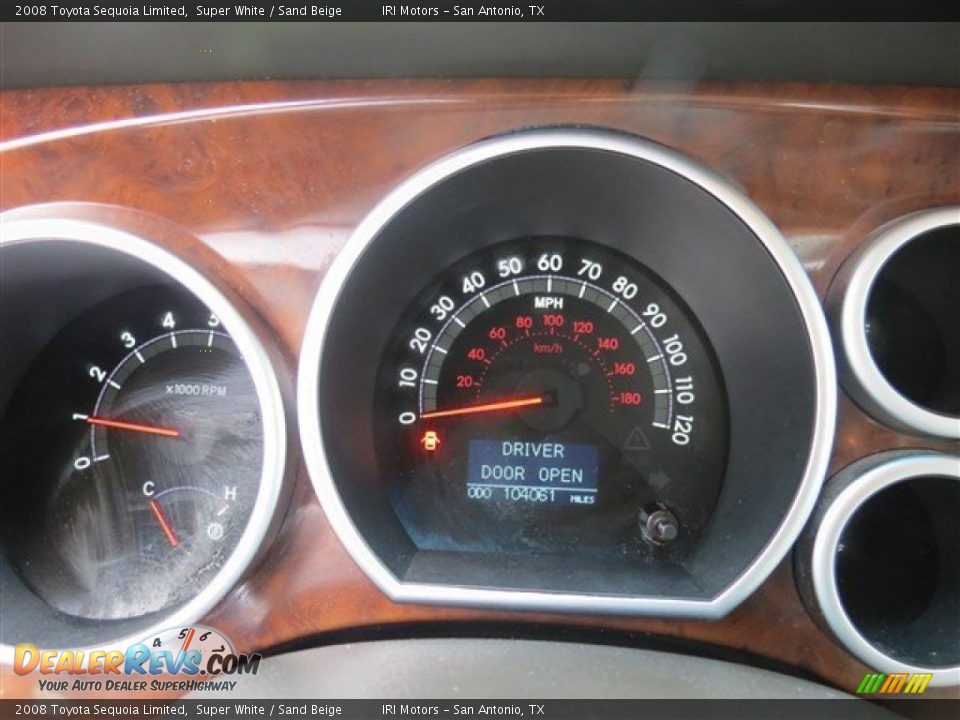 2008 Toyota Sequoia Limited Super White / Sand Beige Photo #17