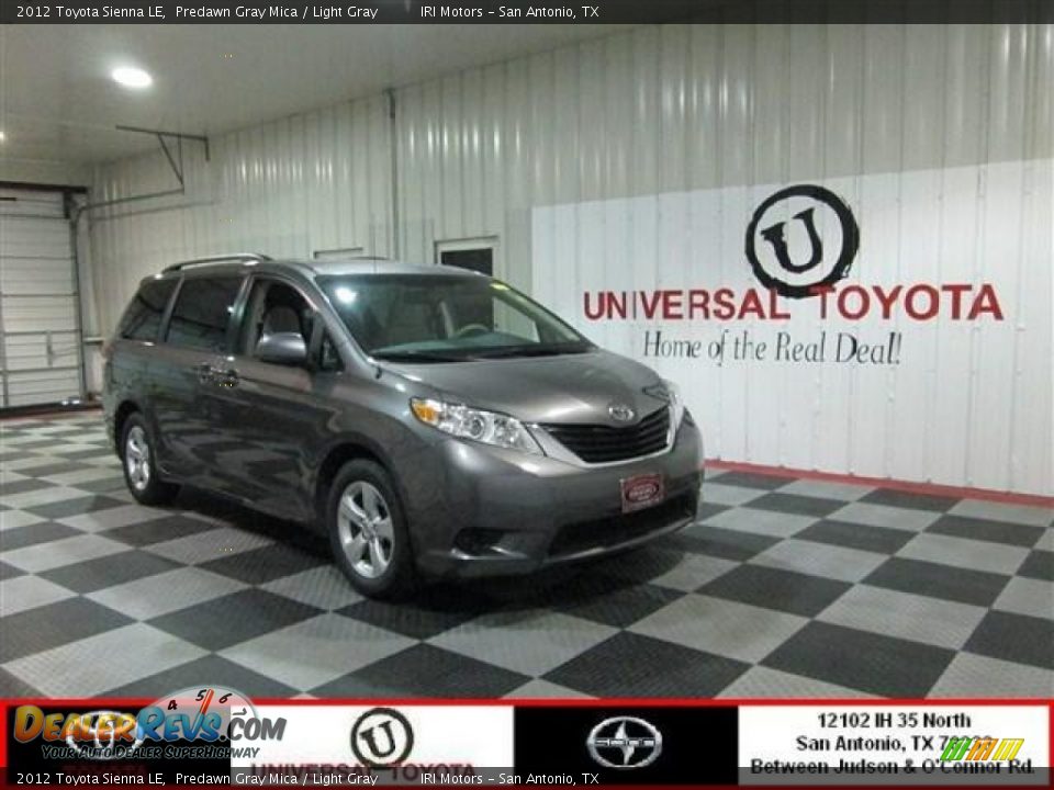 2012 Toyota Sienna LE Predawn Gray Mica / Light Gray Photo #1
