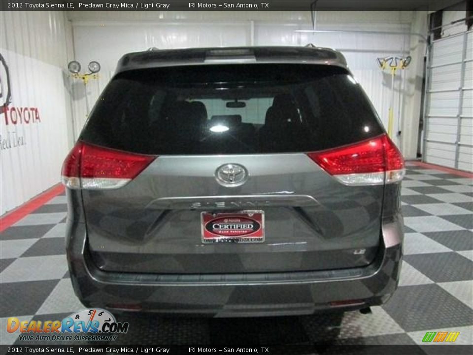 2012 Toyota Sienna LE Predawn Gray Mica / Light Gray Photo #6