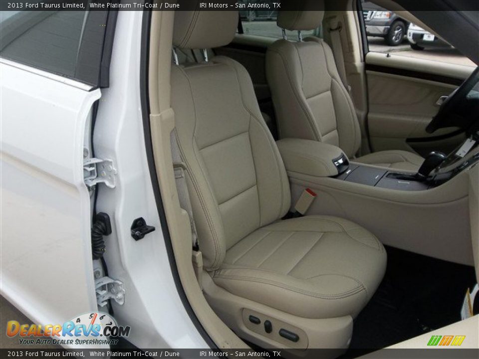 2013 Ford Taurus Limited White Platinum Tri-Coat / Dune Photo #11