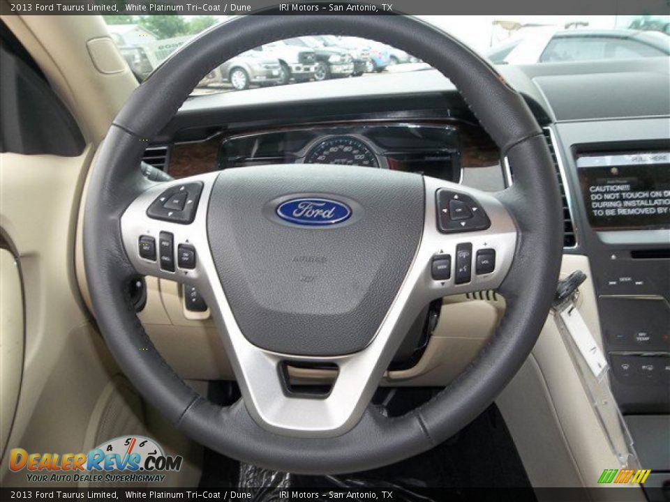 2013 Ford Taurus Limited White Platinum Tri-Coat / Dune Photo #16