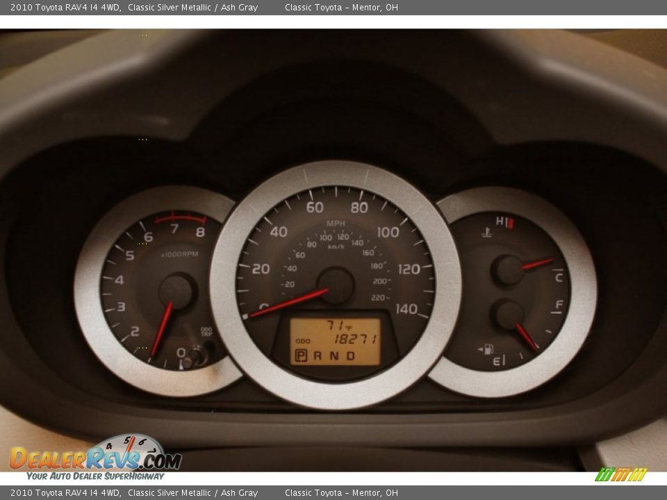 2010 Toyota RAV4 I4 4WD Classic Silver Metallic / Ash Gray Photo #7