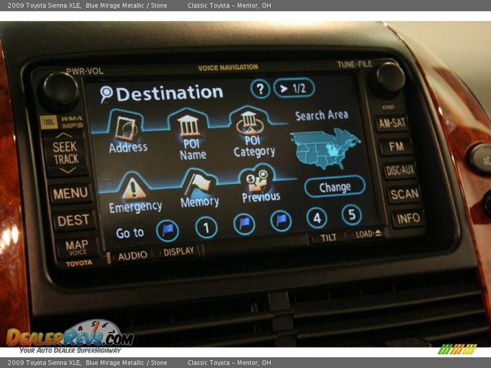 2009 Toyota Sienna XLE Blue Mirage Metallic / Stone Photo #10