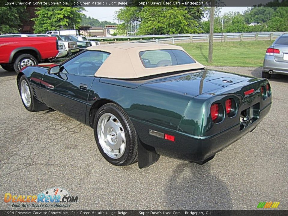 1994 Chevrolet Corvette Convertible Polo Green Metallic / Light Beige Photo #4