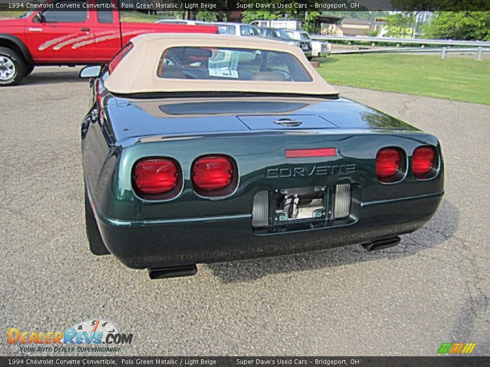 1994 Chevrolet Corvette Convertible Polo Green Metallic / Light Beige Photo #5