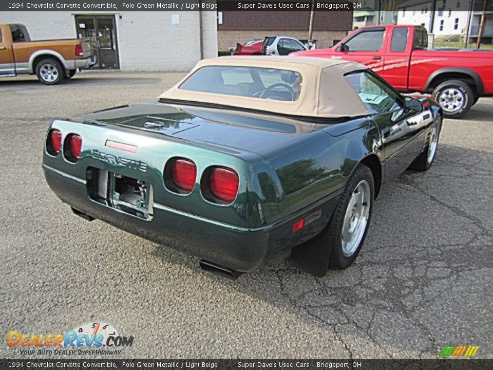 1994 Chevrolet Corvette Convertible Polo Green Metallic / Light Beige Photo #7
