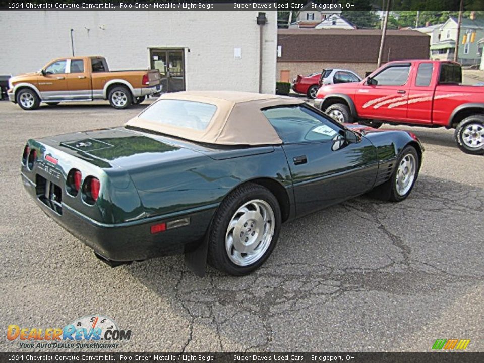 1994 Chevrolet Corvette Convertible Polo Green Metallic / Light Beige Photo #8
