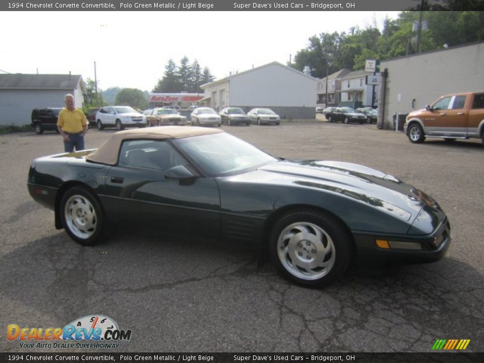1994 Chevrolet Corvette Convertible Polo Green Metallic / Light Beige Photo #10