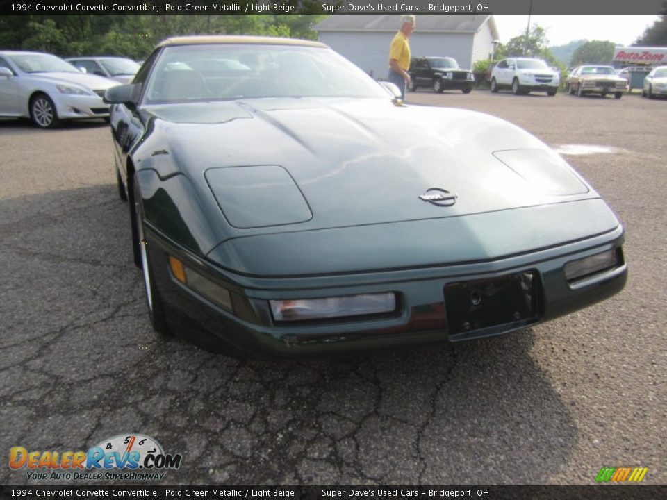 1994 Chevrolet Corvette Convertible Polo Green Metallic / Light Beige Photo #11